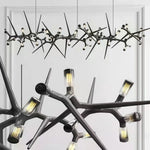 suspension lumineuse noire contemporaine 120cm 10 ampoules certification ul rohs