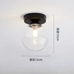 lampe moderne verre transparent noir doré élégante sphérique éclairage contemporain
