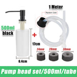 distributeur savon liquide moderne noir blanc transparent pompe tuyau flexible