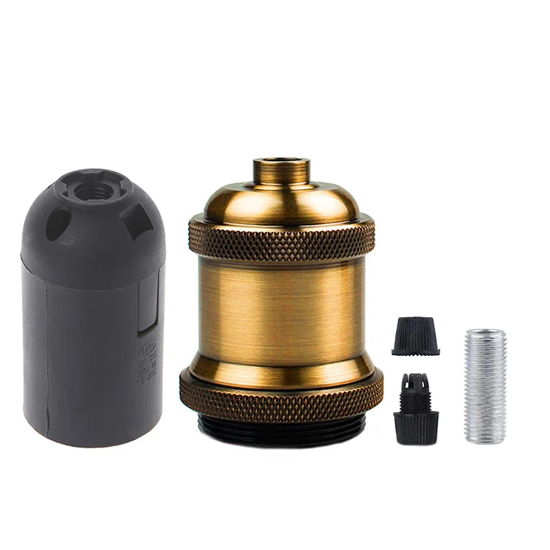 ampoule vis e27 bronze noir cuivre argenté texture brossée vintage opacité fixée vis câble