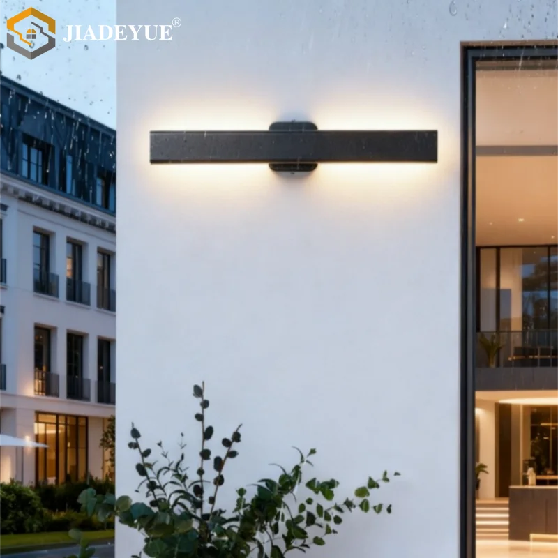 applique murale moderne aluminium noir ip65 2492000lm led 85265vextérieur