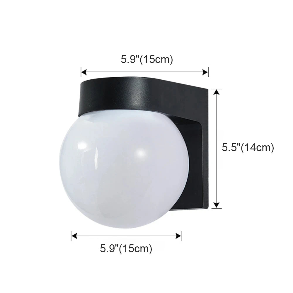 applique murale moderne noir blanc ip55 hydrofuge aluminium argentée assemblage chambre couloir balcon