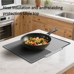 tapis drainage silicone gris rayures diagonales moderne respectueux environnement pliable