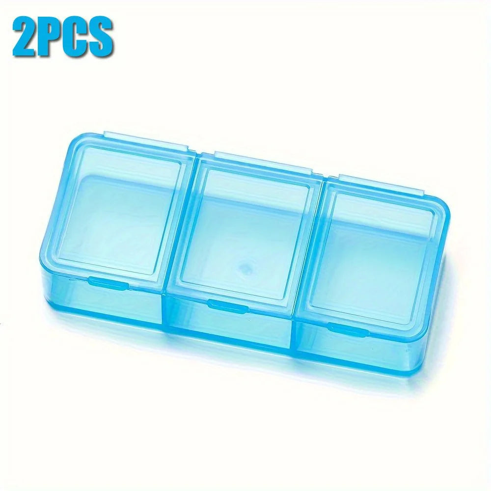 boîte bijoux transparente bleue rose pratique compartiments motifs floraux clips