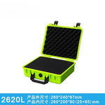 boîtes rangement réutilisables plastique rouge vert bleu jaune noir poignées intérieur mousse moderne robuste