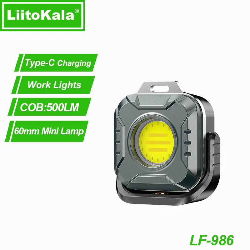 lampe travail portable led rechargeable 1200mAh 500lm gris argenté industrielle