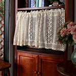 rideau crocheté floral traditionnel beige clair maison bureauextérieur fenêtrepaque polyester
