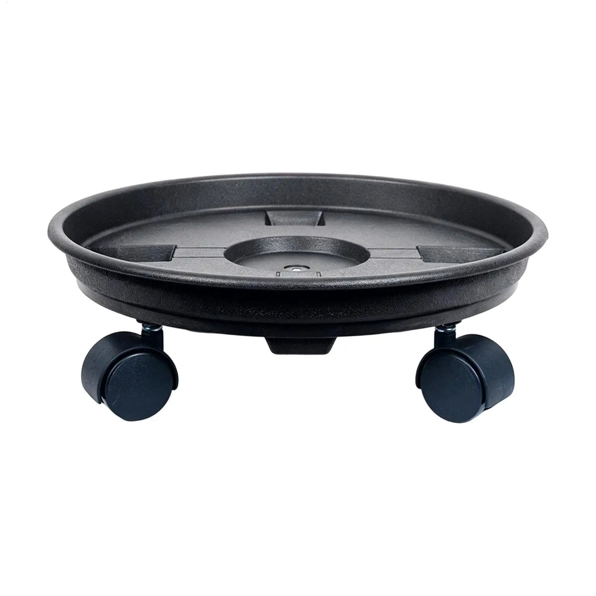 plateau roulettes moderne noir texture rugueuse roulettes support plante mobile