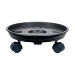 plateau roulettes moderne noir texture rugueuse roulettes support plante mobile