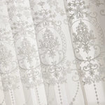 rideau blanc floral brodé transparent moderne maison hospitalière tulle polyester