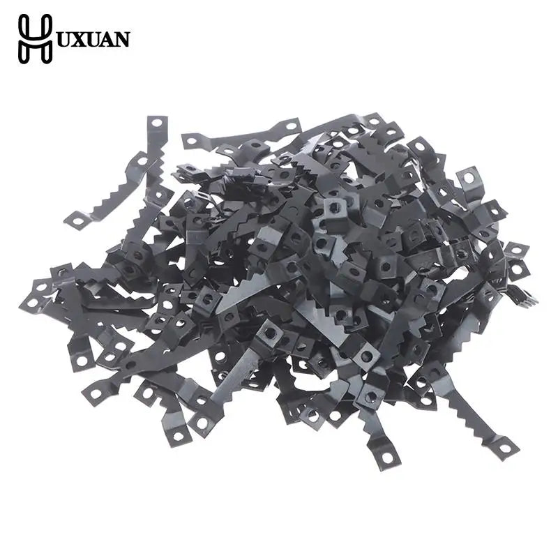 clips fixation métal dents scie noir 100 pièces 200 pièces