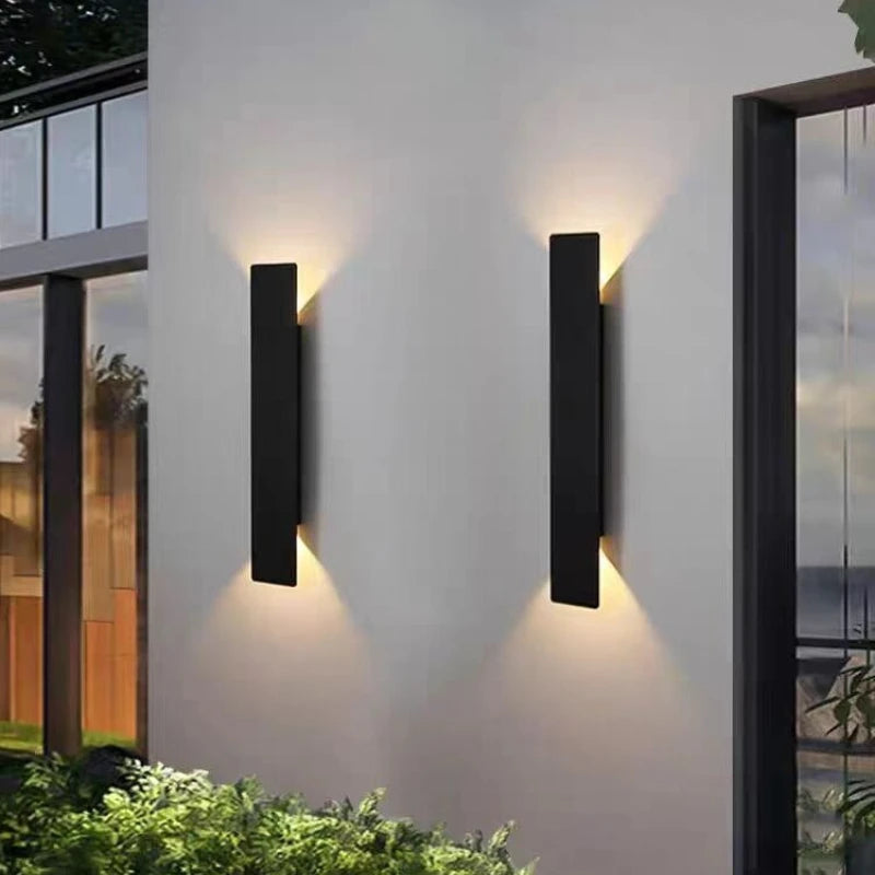 lampe murale moderne noire étanche 18w ip65 led 85265v ip65