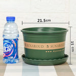 pots fleurs modernes vert opaque sans fixation soucoupe plastique balcon jardin