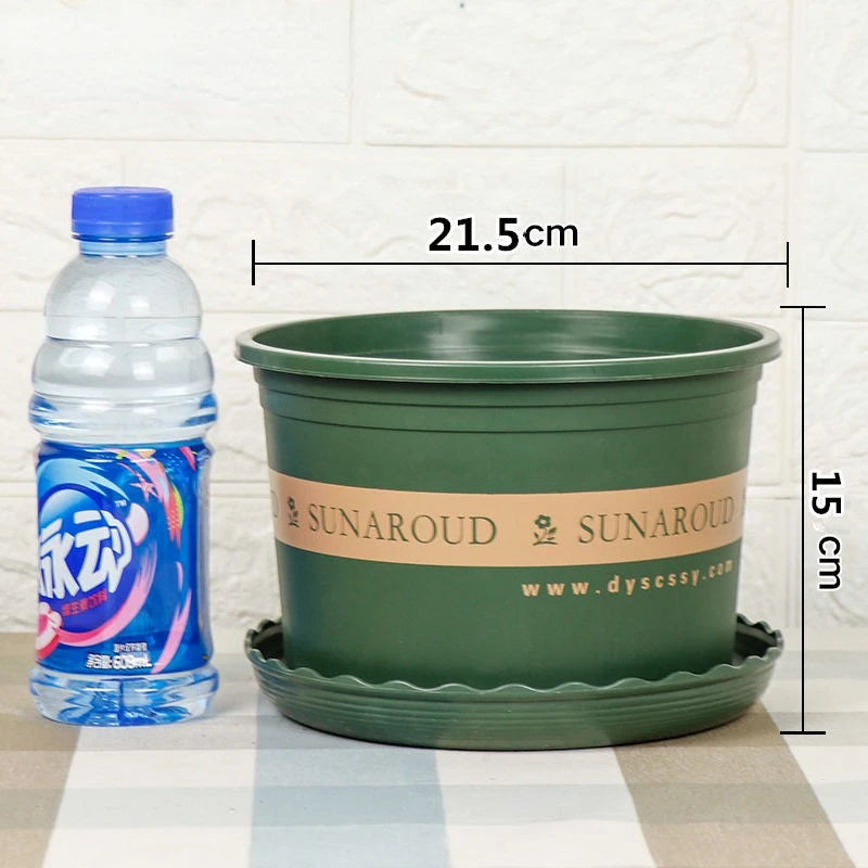 pots fleurs modernes vert opaque sans fixation soucoupe plastique balcon jardin