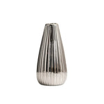 vase argenté doré moderne rayures verticales décoration table floral simple