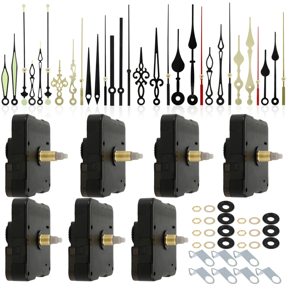kits mouvement horloges murales aiguilles diverses couleurs moderne diy bricolage entretoises clés réglage