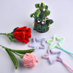 bouquet fleurs artificielles blanc orange moderne minimaliste ruban peluche matériaux artisannels