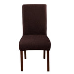 housse chaise velours motif feuilles extensible élastique fauteuil salle manger moderne