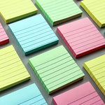 notes autocollantes lignes horizontales jaune vert bleu rose moderne 100 feuilles adhésif messages