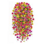 guirlande fleurs artificielles rouge blanche jaune rose violet bleu moderne intérieur décoration maison festive