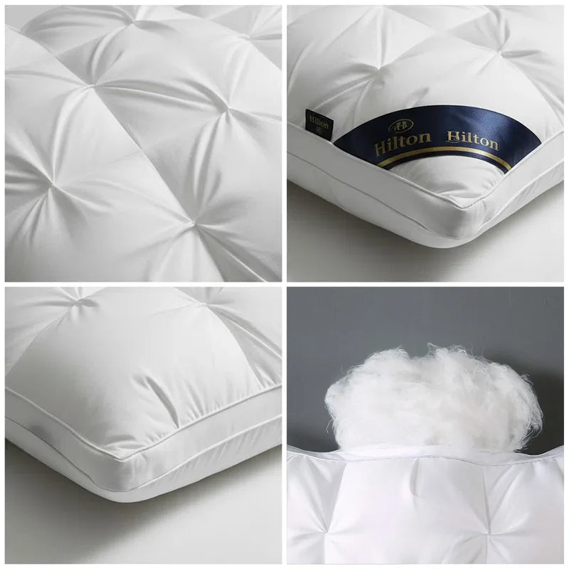oreiller blanc plissé moderne 60x30cm coton polyester voyage literie couverture