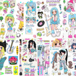 sticker collection pop musiciennes rétro candy colors vinyl stickers anime inspiré