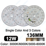 plaque led argentée 6w 12w 14w 6000k 3000k moderne câbles électriques 82mm 108mm 136mm