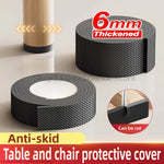 protecteurs pieds meubles adhésifs anti dérapants caoutchouc noirs pratiques chaises canapés