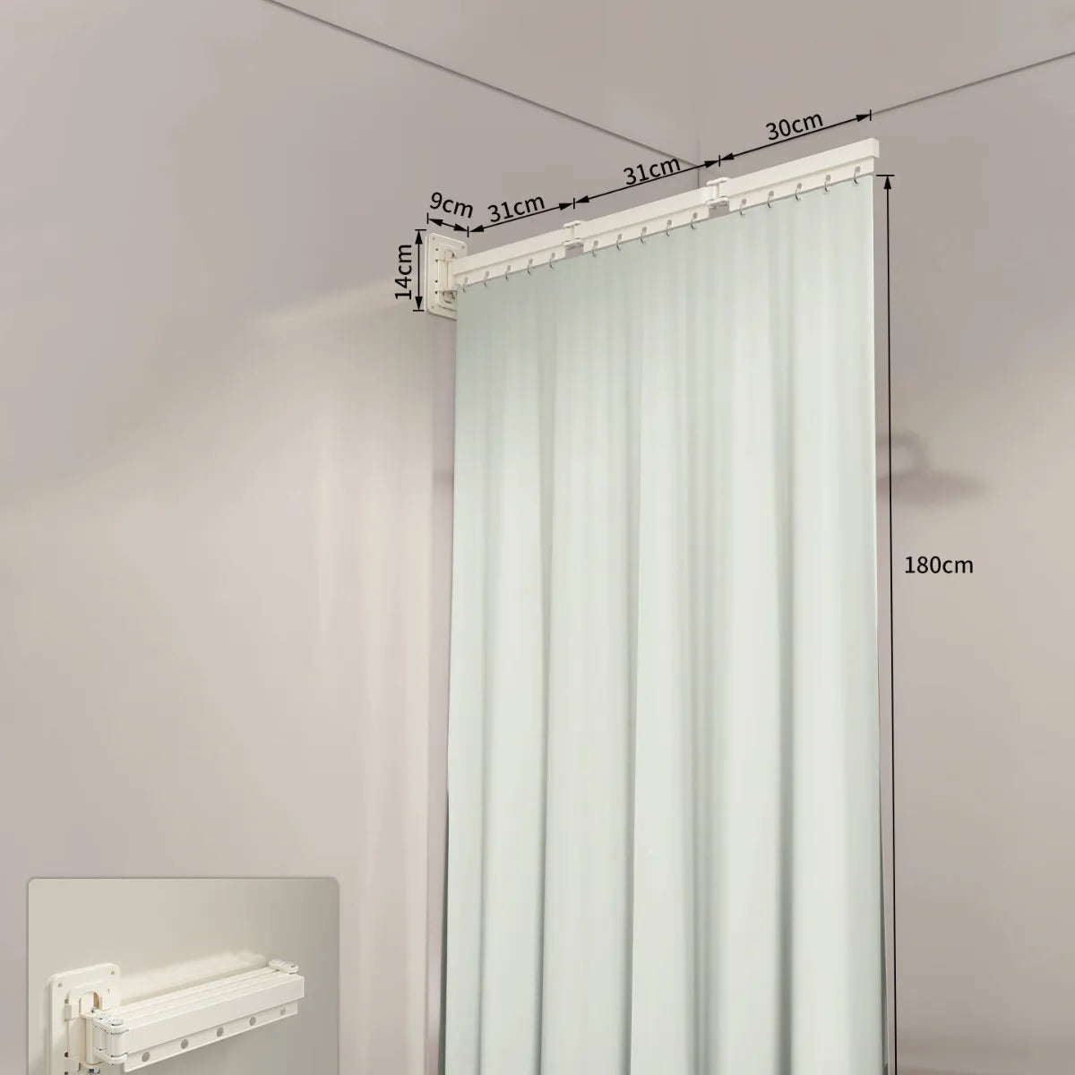 rideau douche pliable gris rayures verticales moderne salle bain clips