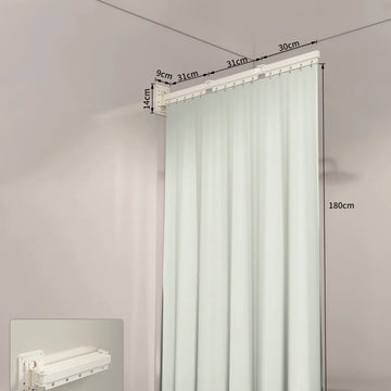rideau douche pliable gris rayures verticales moderne salle bain clips