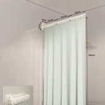rideau douche pliable gris rayures verticales moderne salle bain clips