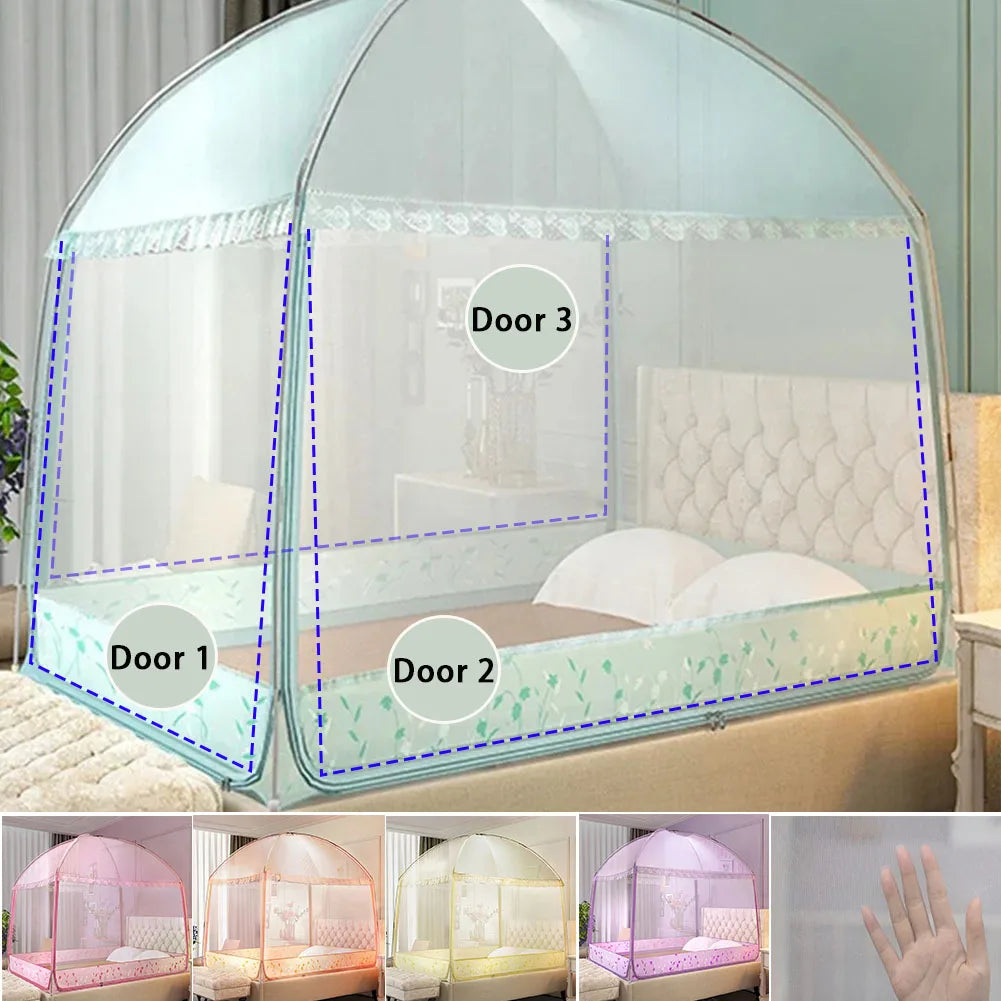 moustiquaire lit moderne trois portes filet anti moustique pliable chambre voyage