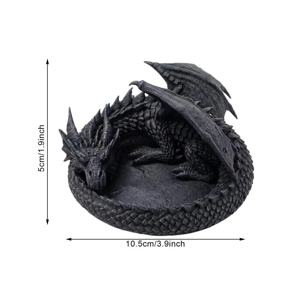 plateau rangement dragon écailleux noir blanc réutilisable support bijoux accessoires fantaisie decoratif