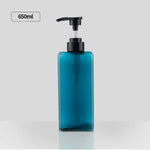distributeur savon liquide bleu vert transparent contemporain 250ml 450ml 650ml pompe bouchon rechargeableextérieurvoyage
