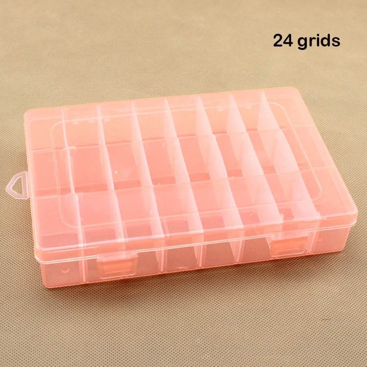 boîte rangement transparente 15 compartiments pratique réutilisable modulaire bijoux articles divers plastique respectueux environnement