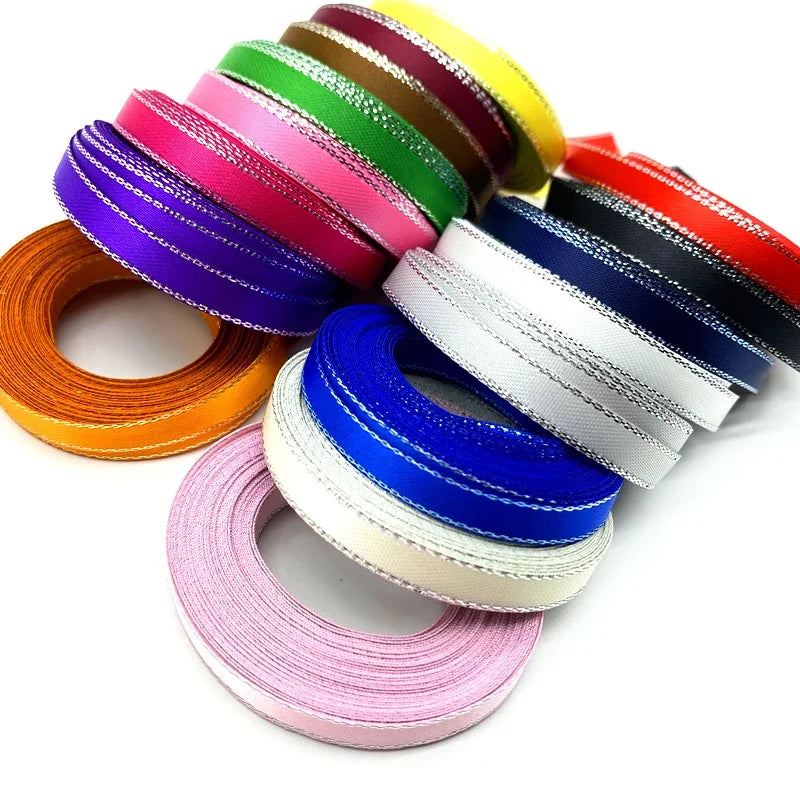 rubans satinés élégants couleur unie opaque 6mm largeur po yards blanc rose rouge bleu