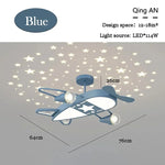 lampe moderne enfant rose bleu étoiles avion blanc fixations invisibles aménagement chambre bébé