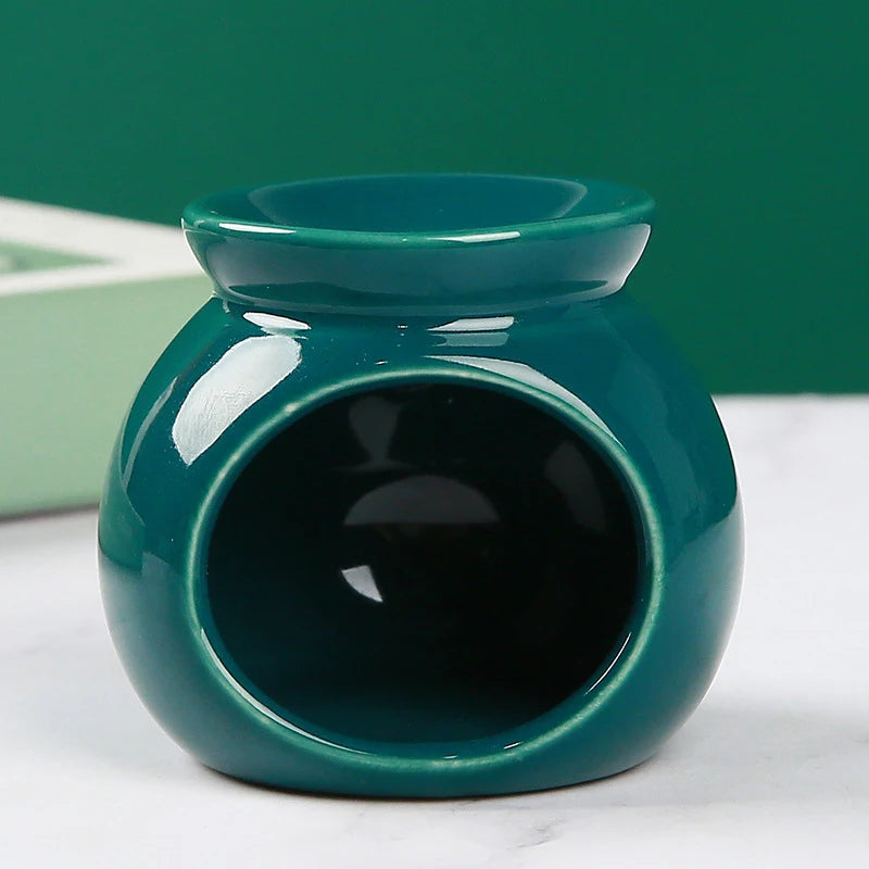 diffuseur d'odeurs brûleur d'arômes bougie céramique moderne vert bleu rouge rose jaune blanc salon
