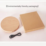horloge murale LED digitale beige bois moderne coton lin sans fixation rechargeable salon