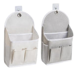sac rangement mural gris clair moderne toile nylon pratique crochet lunettes carnets stylos