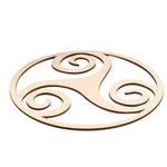 décoration murale moderne plaque bois spirale entrelacée 30cm chambre salon yoga