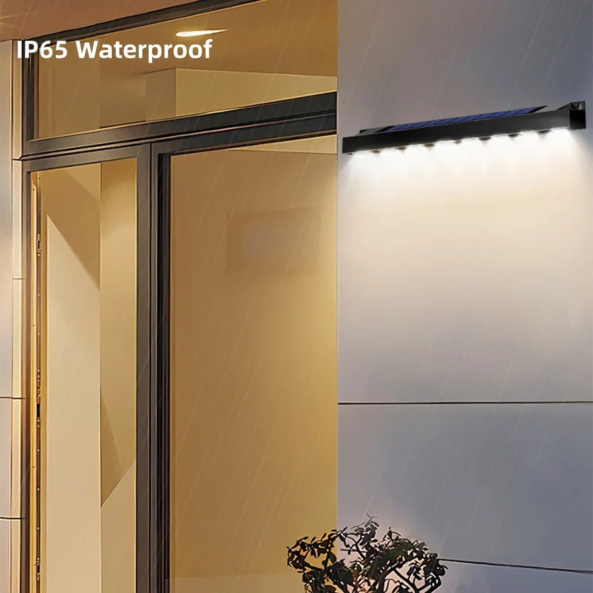 lampes murales solaires led modernes lumières contrôles sensoriels blancs décoextérieur