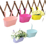 panier suspendu imprimé floral vert rose jaune bleu violet moderne crochets fleurs artificiellesextérieur