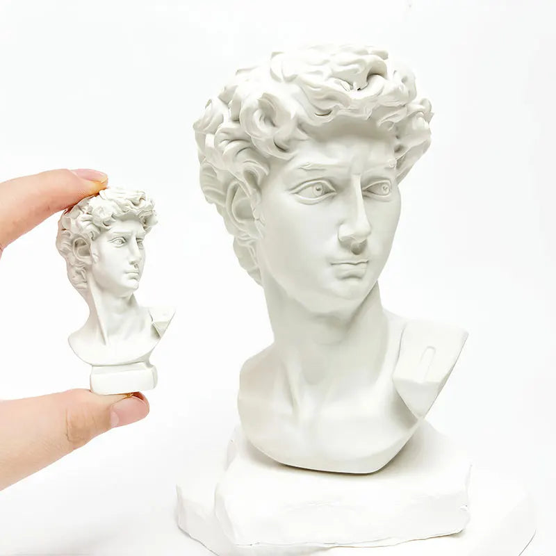 buste sculpté résine blanc détails fins drapé classique réplique artistique occasion noël halloween