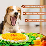 jouet interactif chien fleurs motifs géométriques orange vert blanc marron clair non slip