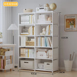 étagère modulaire multi niveaux assemblage facile moderne blanche gris boîtes rangement paniers osier fonctionnelle