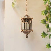 Lampe suspendue rétro extérieure en aluminium et verre pour jardin et terrasse - Ombre Interieur