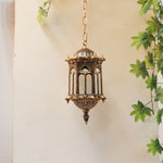 lanterne suspendue gothique verre transparent motifs floraux chambre salon étude