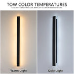 lampe murale led moderne noire frosted 40cm 60cm 80cm 100cm 120cm