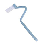 brosse toilette incurvée poignée bleue verte rose fixations pratiques utilitaires salle bains